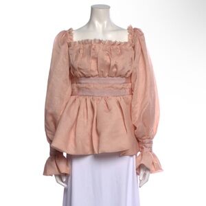 Aje Peach Long Sleeve Blouse